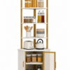 Corner Storage Cabinet with Open Shelves for Multipurpose use.