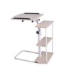 Adjustable Mobile Laptop & Study Table with Side Storage Shelves
